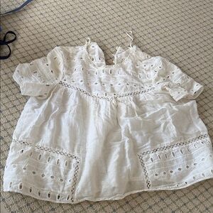 White Eyelet womenzTop